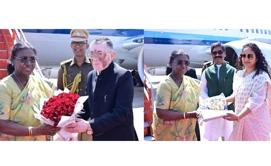 राज्यपाल और मुख्यमंत्री ने राष्ट्रपति का किया स्वागत