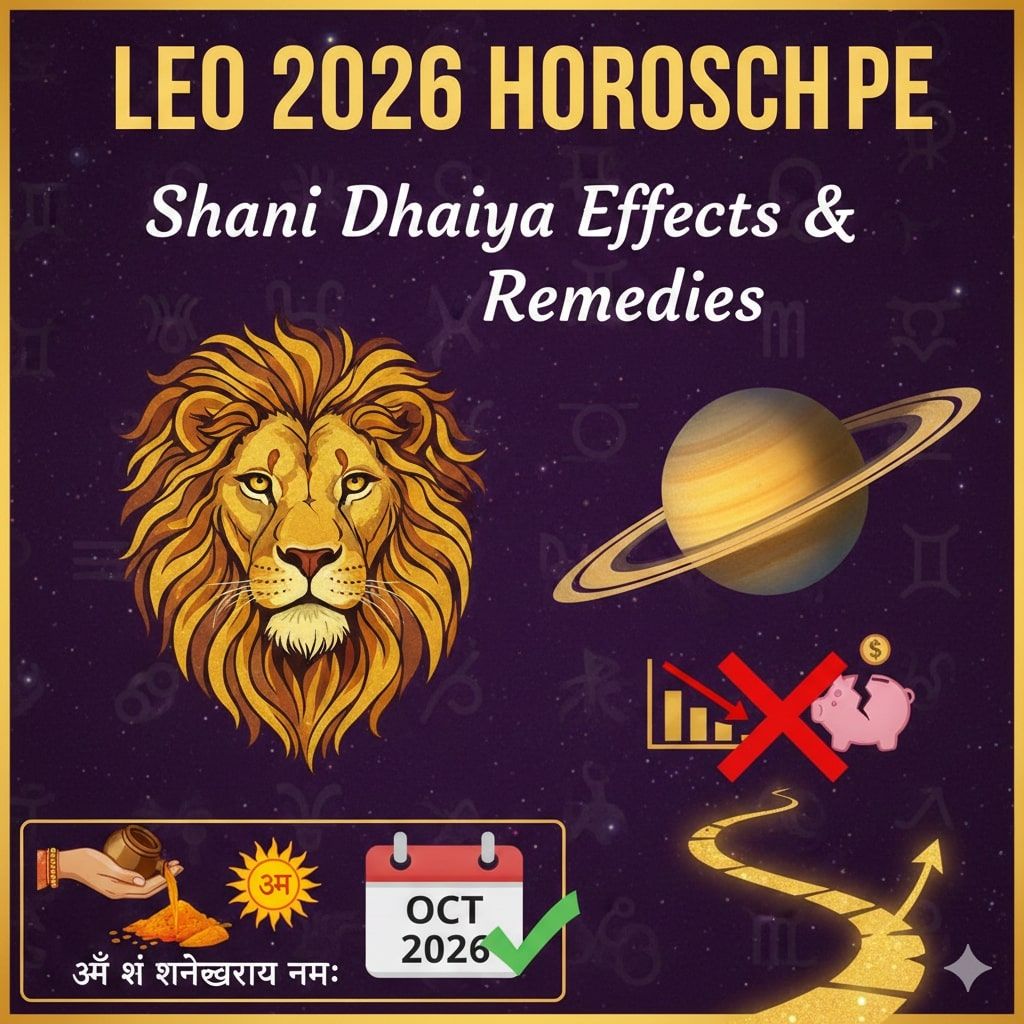 सिंह राशि: शनि की ढैया और 2026 का भविष्यफल
