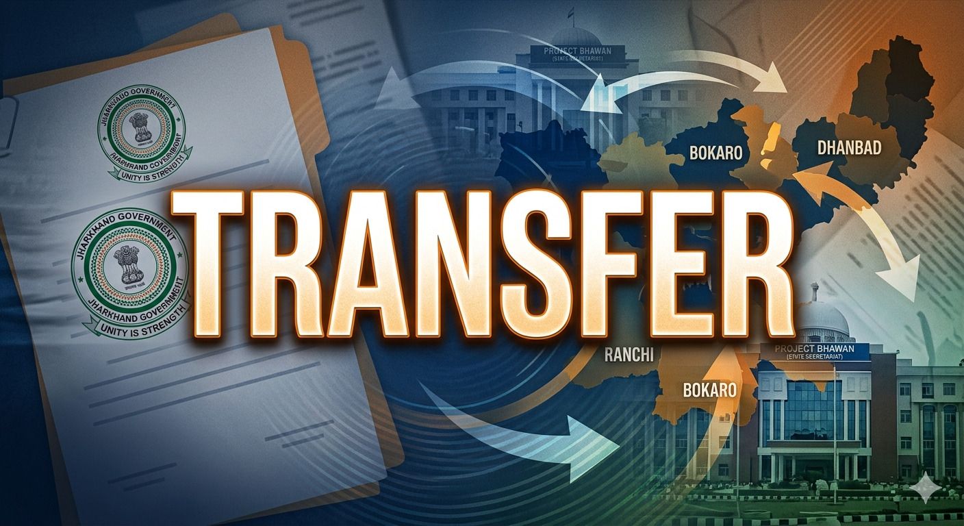 झारखंड के उत्पाद विभाग में बड़ा प्रशासनिक फेरबदल: सहायक आयुक्त और अधीक्षक स्तर के कई अधिकारी बदले
