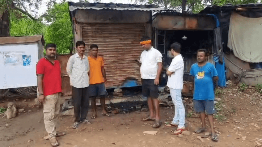 चोरी का सबूत मिटाने के उद्देश्य से दुकान को किया आग के हवाले