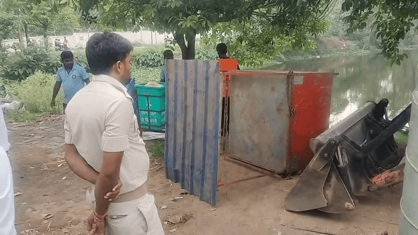 हजारीबाग झील परिसर से हटाया गया अतिक्रमण