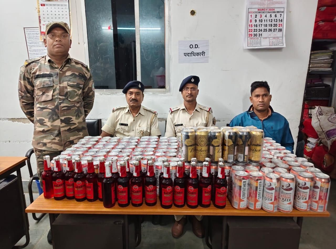 रांची के एयरपोर्ट इलाके से भारी मात्रा में अवैध शराब बरामद